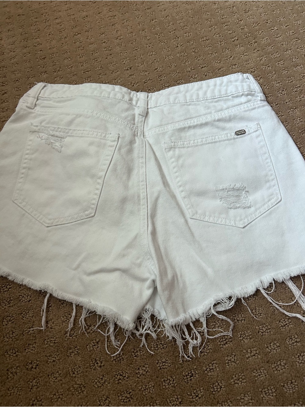 Special a White Distressed Denim Shorts - Women size large